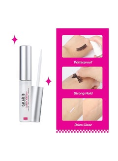 Calailis False Eyelash, Eye Makeup Lash 3D Faux Mink Fake Eyelash Long Natural Eyelashes 3 Pairs with 5g False Eyelash Glue  - Image 5
