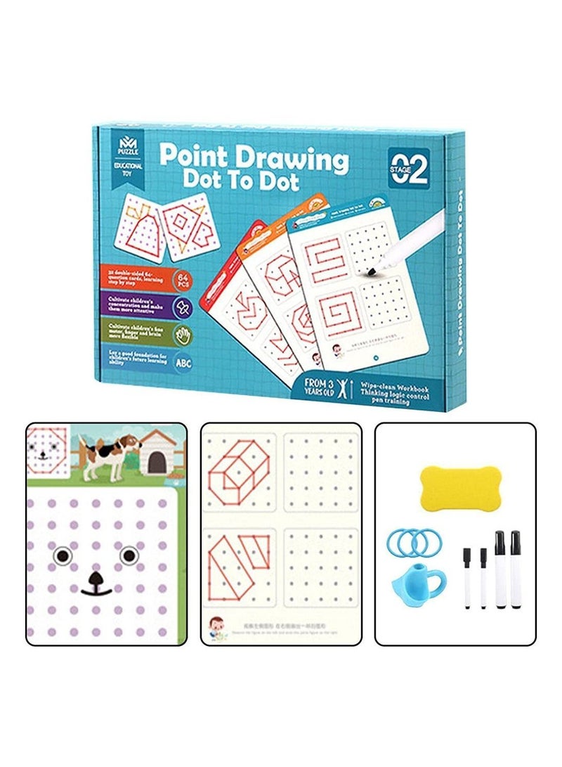 Y&D Copybook for kids, Handwriting Practice Reusable Shape Tracing Workbook, kit Preschool Calligraphy Set Easy Grip Pen&Refill Toddlers and Preschoolers, Montessori Early Education - Image 5