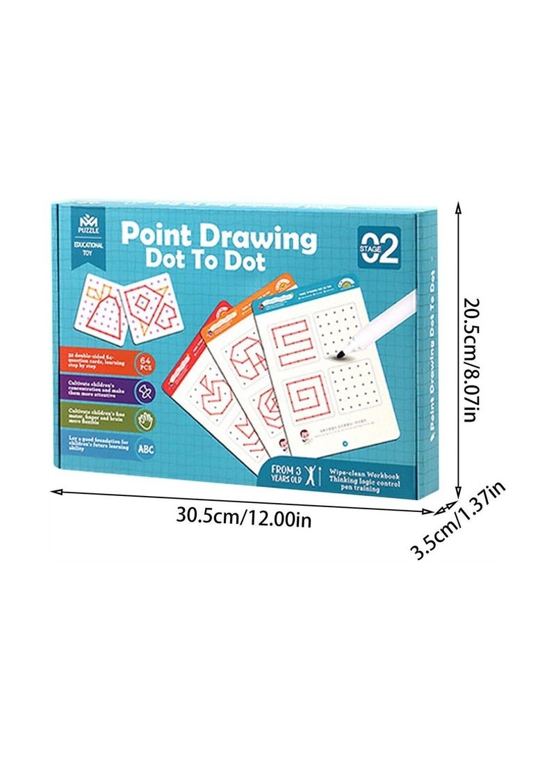 Y&D Copybook for kids, Handwriting Practice Reusable Shape Tracing Workbook, kit Preschool Calligraphy Set Easy Grip Pen&Refill Toddlers and Preschoolers, Montessori Early Education - Image 3