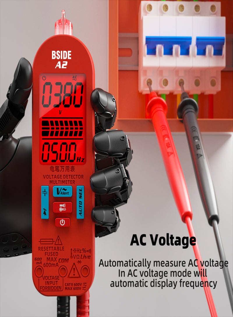 بي سايد BSIDE A2 Mini Smart Digital Multimeter Auto Range 5999 Counts NCV Universal Meter Handheld Multimeter Voltmeter Ammeter With Backlight Flashlight AC/DC Voltage & Current Resistance - Image 5