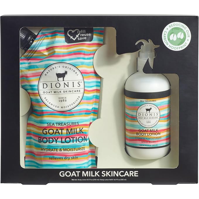 Dionis Goat Milk Sea Treasures Body Lotion & Refill Pouch 2-Piece Gift Set - Image 1