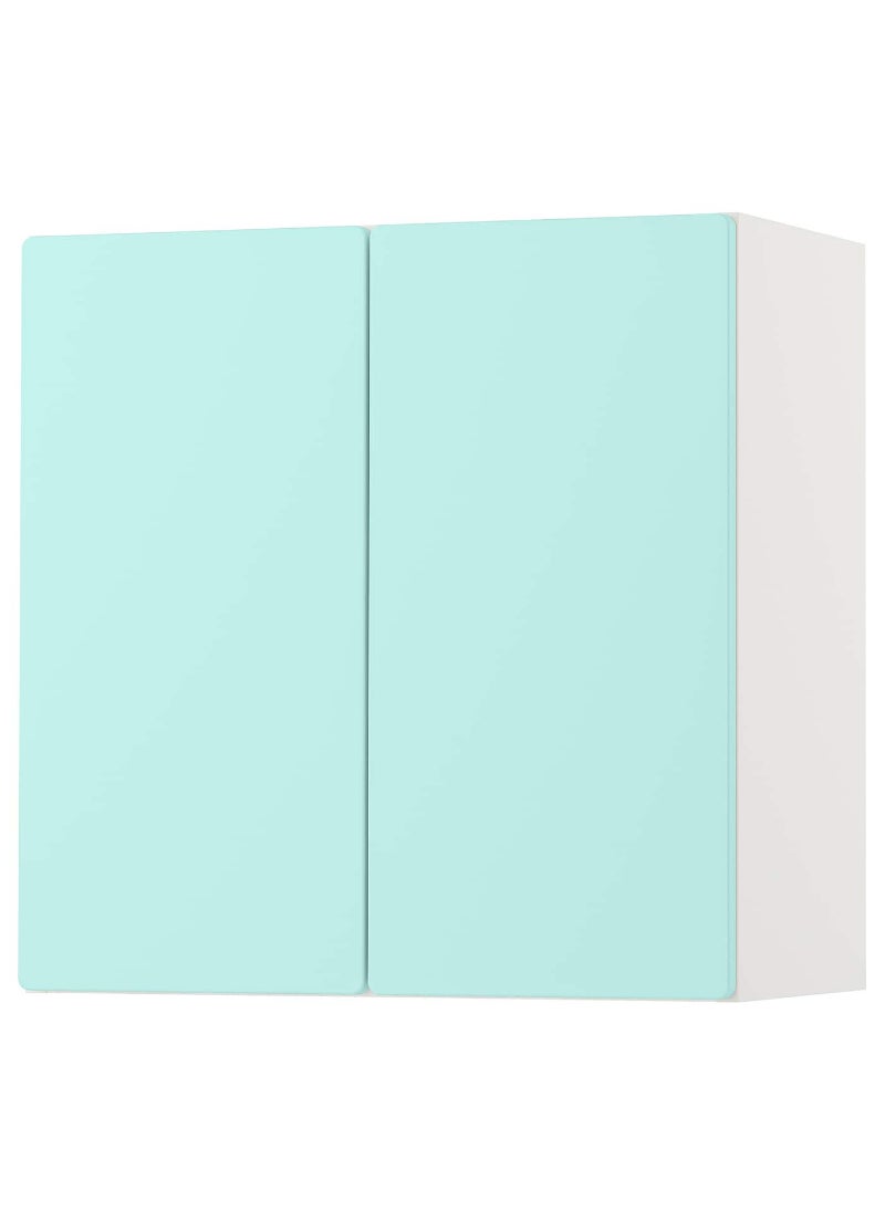 Trofast Wall Cabinet, White Pale Turquoise With 1 Shelf, 60X32X60 Cm 