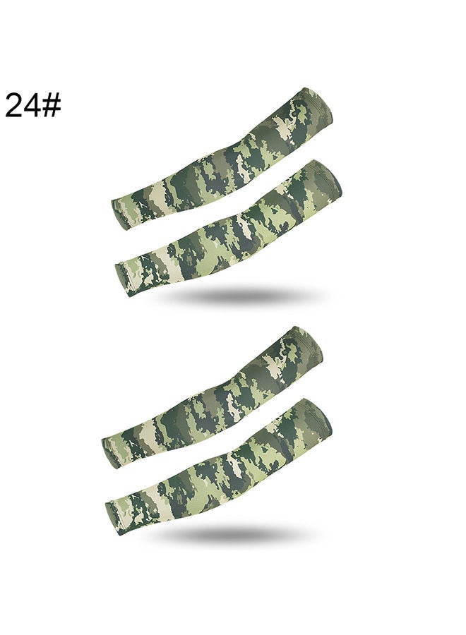 نيبمينينت أكمام ذراع واقية من أشعة الشمس فوق البنفسجية بتصميم كاموفلاج مناسبة للرياضة في الأماكن الخارجية و ركوب الدراجات زوجين 44x12x2سم - Image 1