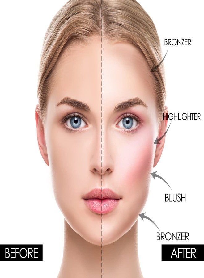 FOCALLURE Blush and Highlighter Palette,3 in 1 Contour Palette,Cruelty-Free Matte Bronzer Powder,Shimmer Illuminator Highlighters for a Glowing Look,#09 - Image 5
