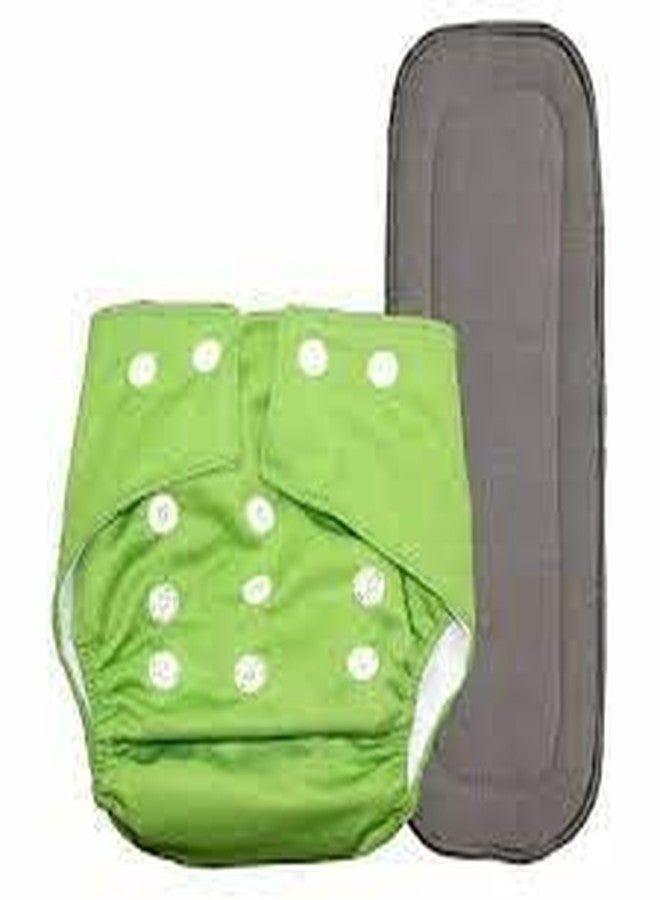 POPREX Reusable Adjustable Washable Cloth Diaper Nappy Pack of 1 with 1 Diaper Liner (Inner Cloths) for Babies of Ages 0 to 2 Years, Random Color - Image 1