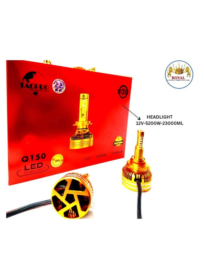 رويال CAR HEADLIGHT 12V 5200W 23000LM - DYT Q150 (H7) - Image 1