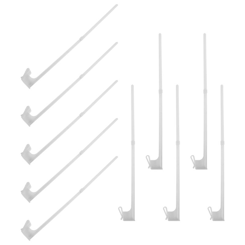 10Pcs White Plastic Car Window Flag Poles Universal Clip on Mount for Festival and Parade Use - Image 5