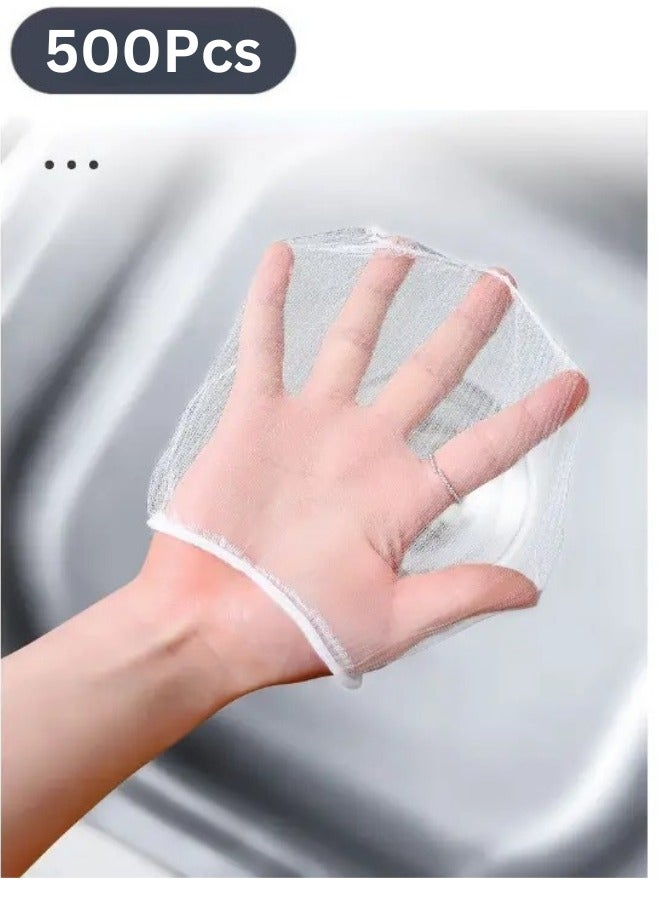 فالمر 500 قطعة من فلاتر حوض المطبخ للاستعمال مرة واحدة - مصفاة شبكية لأكياس القمامة لتصريف المجاري (أبيض) - Image 5