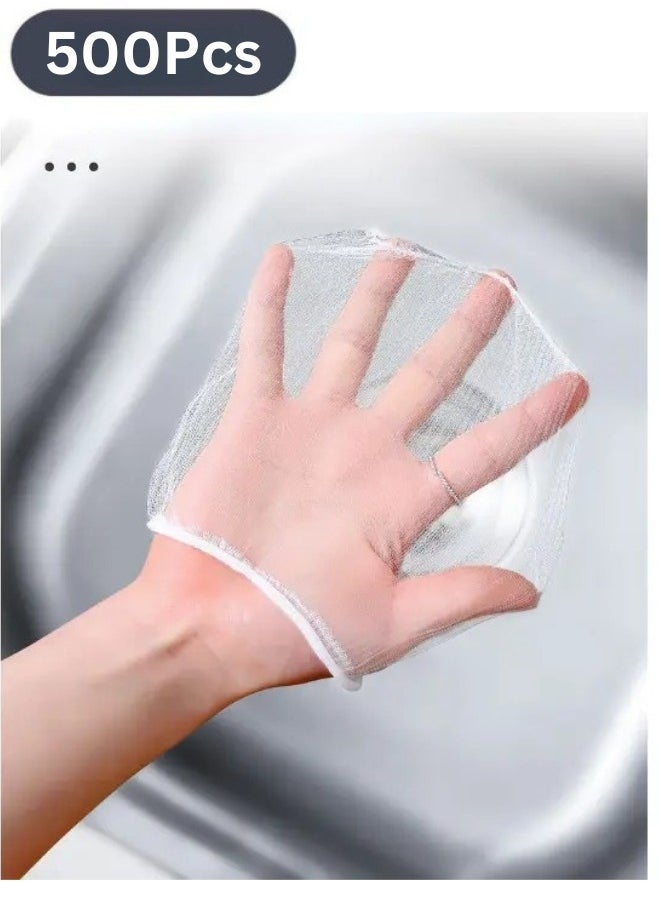 FALMER - 500pcs Disposable Kitchen Sink Filters - Anti-blocking Garbage Bag Mesh Strainer for Sewer Drain (White) - Image 1