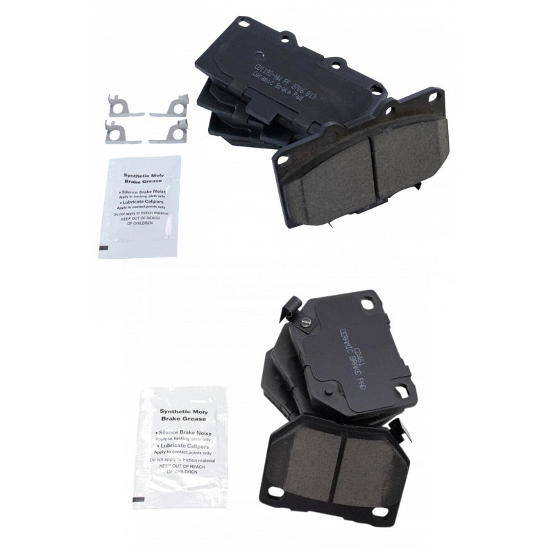 TRQ Front Rear Brake Pads Ceramic Compatible with 20062007 Subaru Impreza