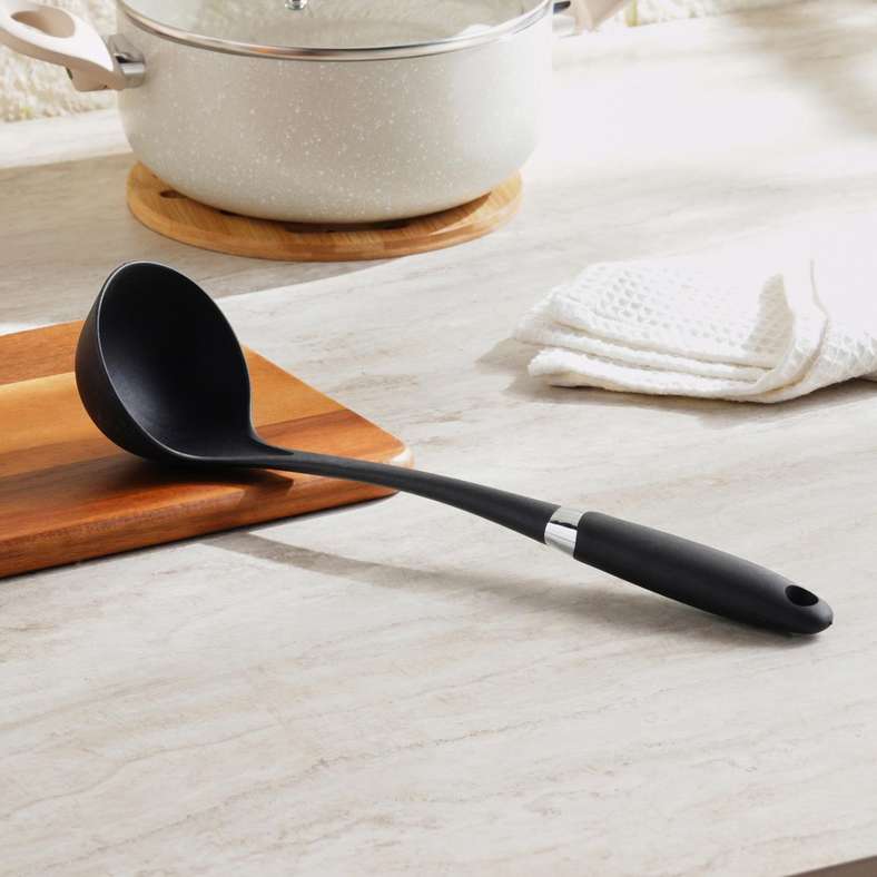 Pan Home Duka Soup ladle 33x9cm -Black