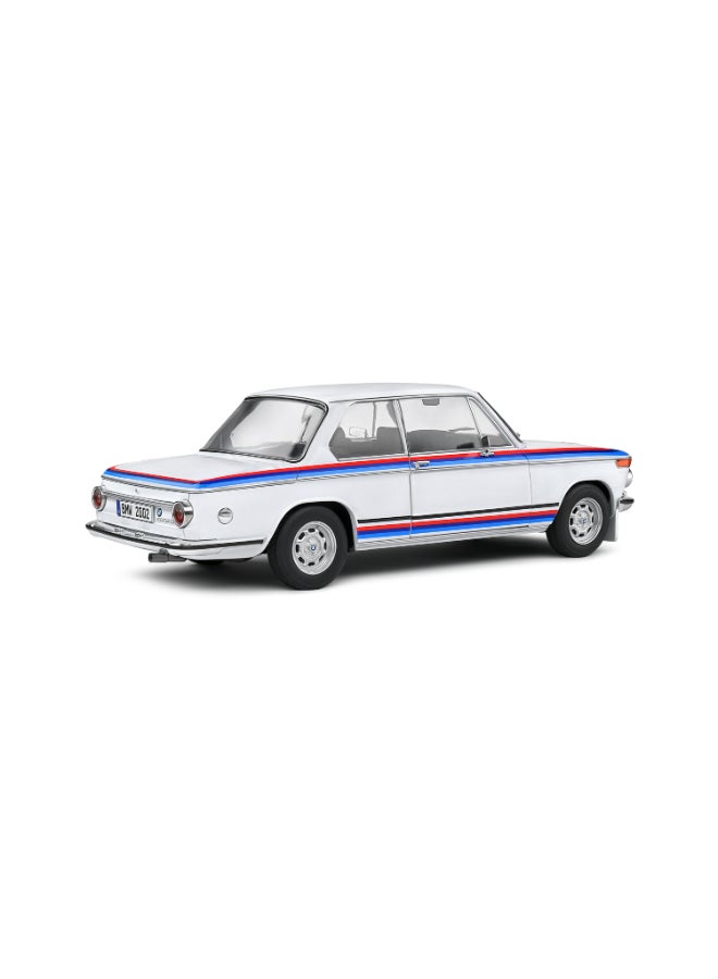 Solido BMW 2002 Tii Turbo Evocation White 1971 Diecast Model Car, 1:18 Scale, Opening Front Doors, Steerable Wheels, Official BMW Collector Display Model - Image 5