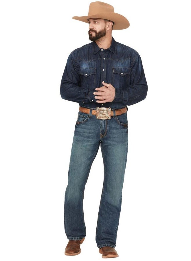 Cinch Men's Carter Relaxed-Fit Jean, Medium Stone Wash, 31W / 34L - Image 1