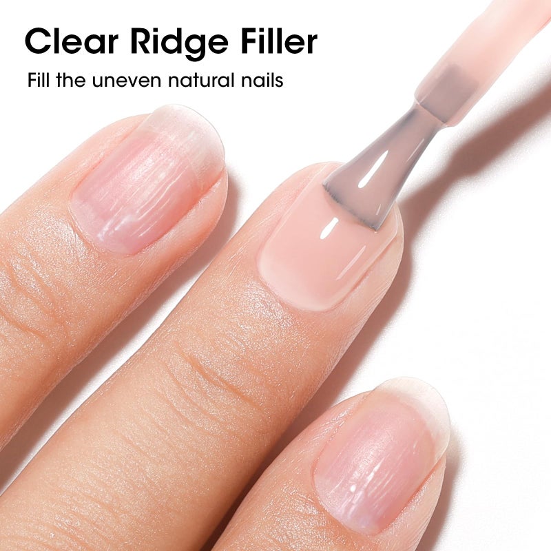 GELLEN 4-In-1 Illuminating Nail Concealer Base Coat Nail Polish Sheer Nude Neutral Earth Tones, Quick Dry Ridge Filler Strengthener | Smooth Strengthen Yellow Discolored Nails | Toxin TPO HEMA Free - Image 5