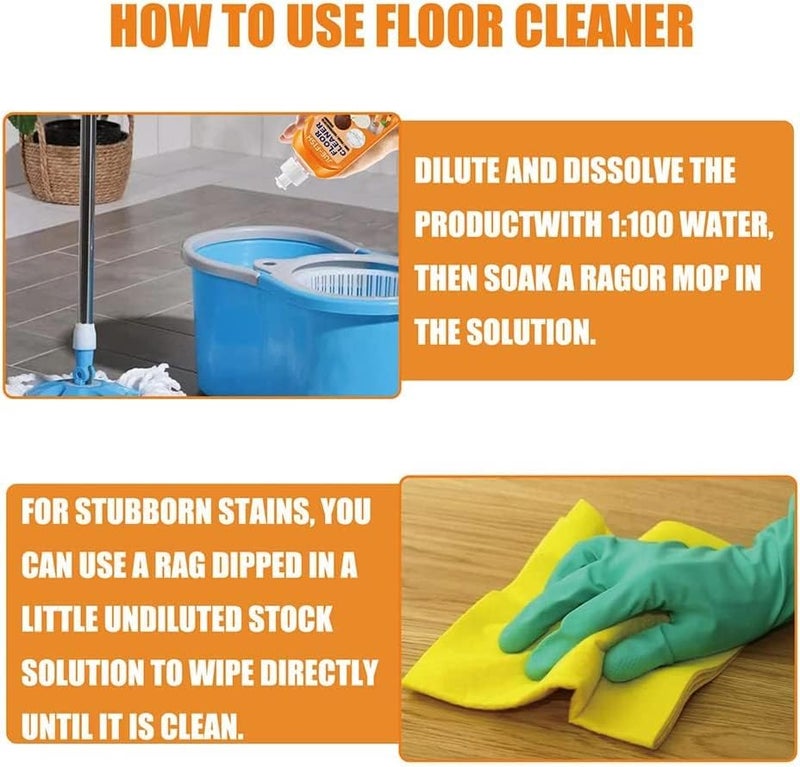 klarako Powerful Decontamination Floor Cleaner - [NEW-Upgrade] Wood Floor Polish - Multipurpose Cleaning Liquid - Brightening Repair Scratch Tool (3PC) - Image 3