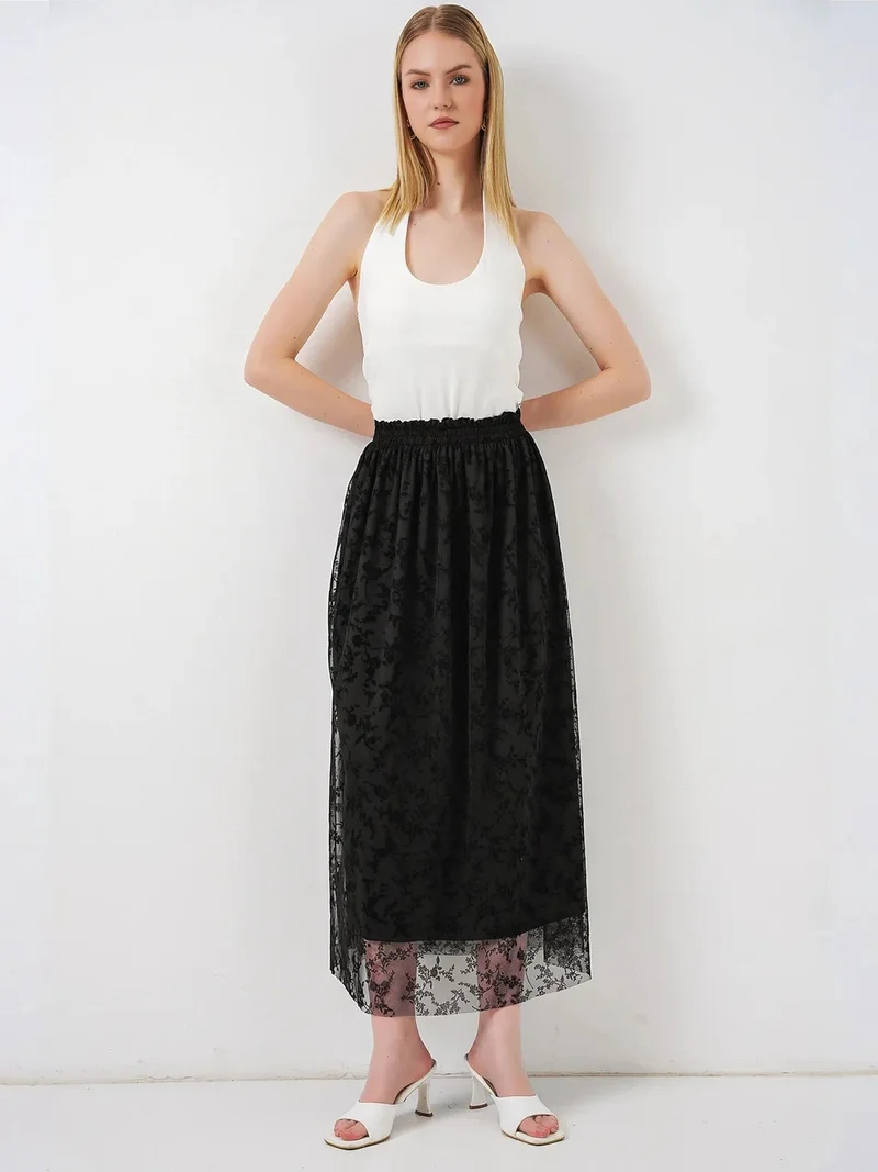 بيغ دارت BDART Floral High Waist Maxi A-Line Skirt