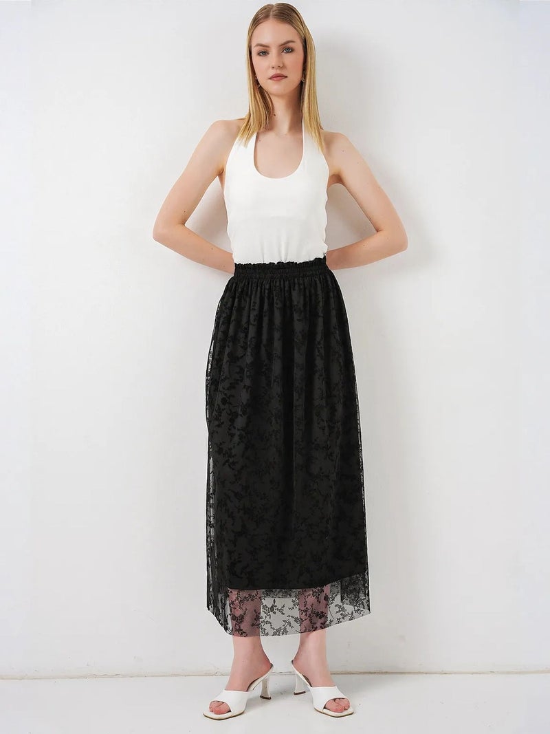 BIG DART BDART Floral High Waist Maxi A-Line Skirt - Image 2