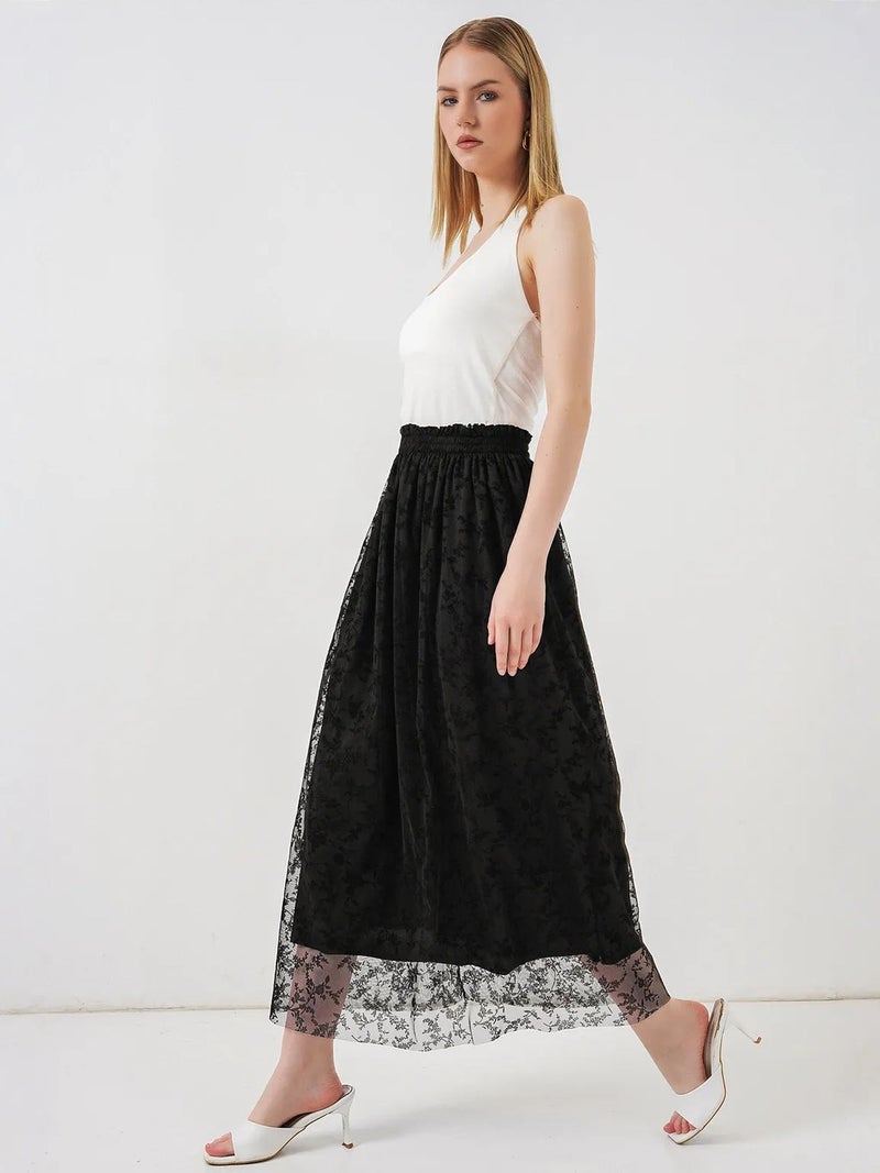 BIG DART BDART Floral High Waist Maxi A-Line Skirt - Image 5