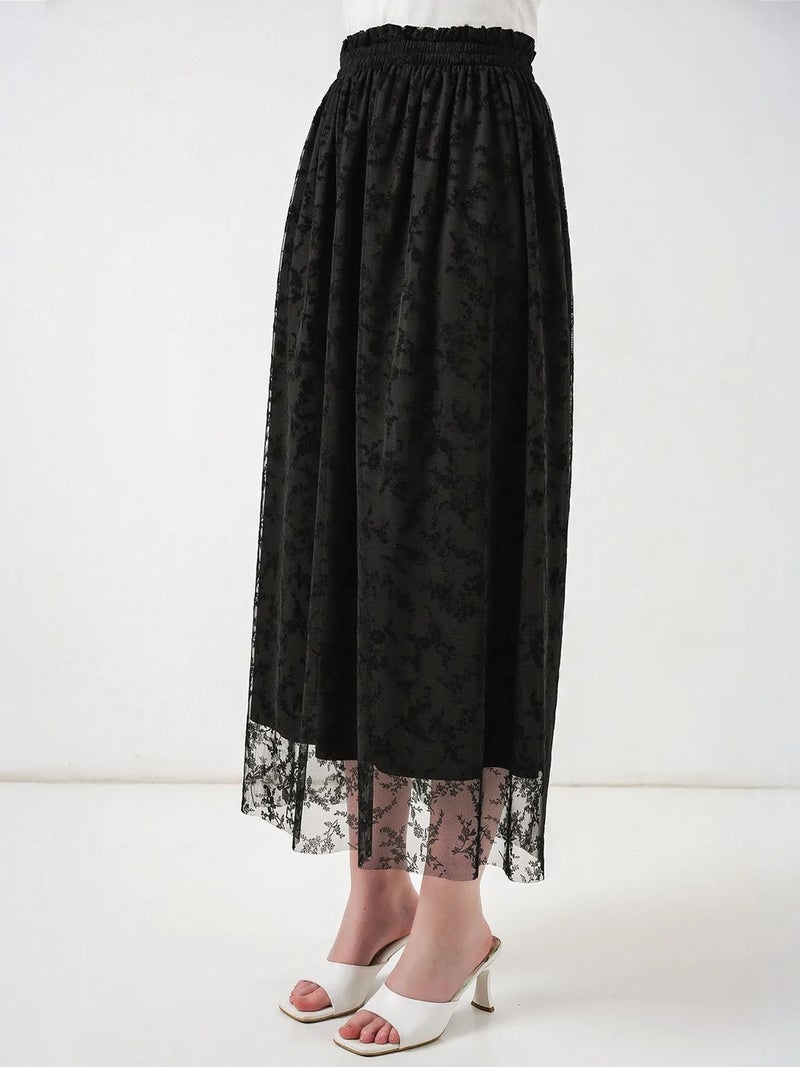 BIG DART BDART Floral High Waist Maxi A-Line Skirt - Image 3