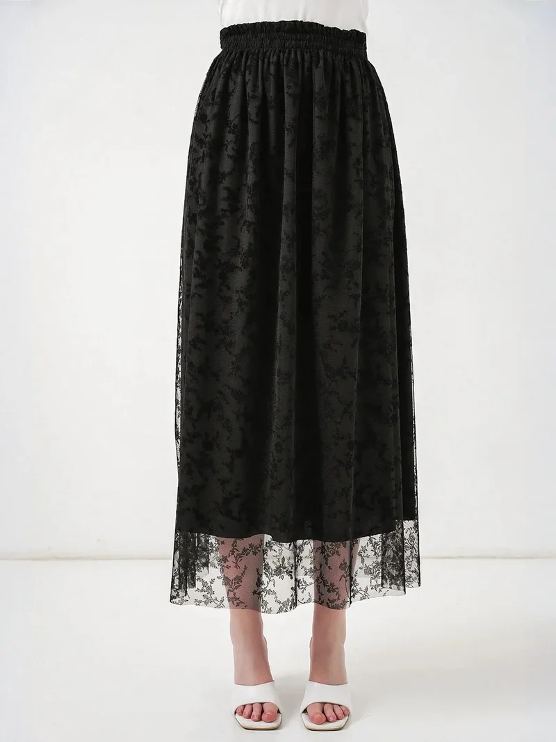 بيغ دارت BDART Floral High Waist Maxi A-Line Skirt