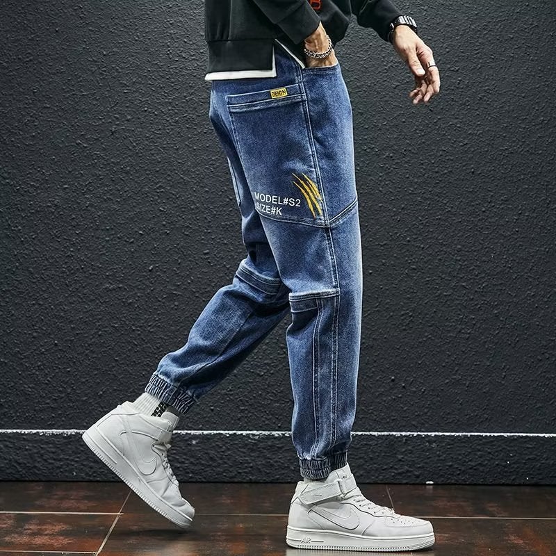 Stretch Loose Harlan Joggers Autumn Blue  - Image 1