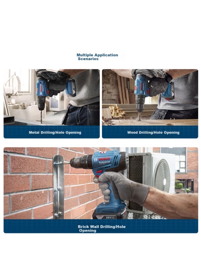 Bosch Gsb 183 18v Lithium-ion Cordless Impact Drill Electric Screwdriver Power Tool Dual Battery 2.0ah - Image 3
