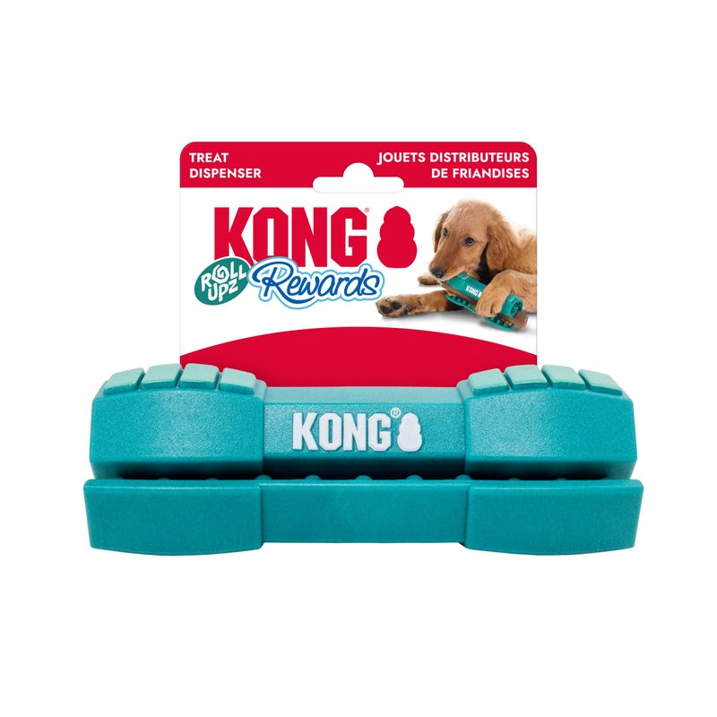 KONG Rewards Roll Upz Dog Toy â€“ Durable Treat Dispenser for Chews, Paste & Ziggies Snacks, Interactive Enrichment Toy for Mental Stimulation, Foraging & Licking, Easy-Clean Dog Treat Toy (Stick) - Image 1