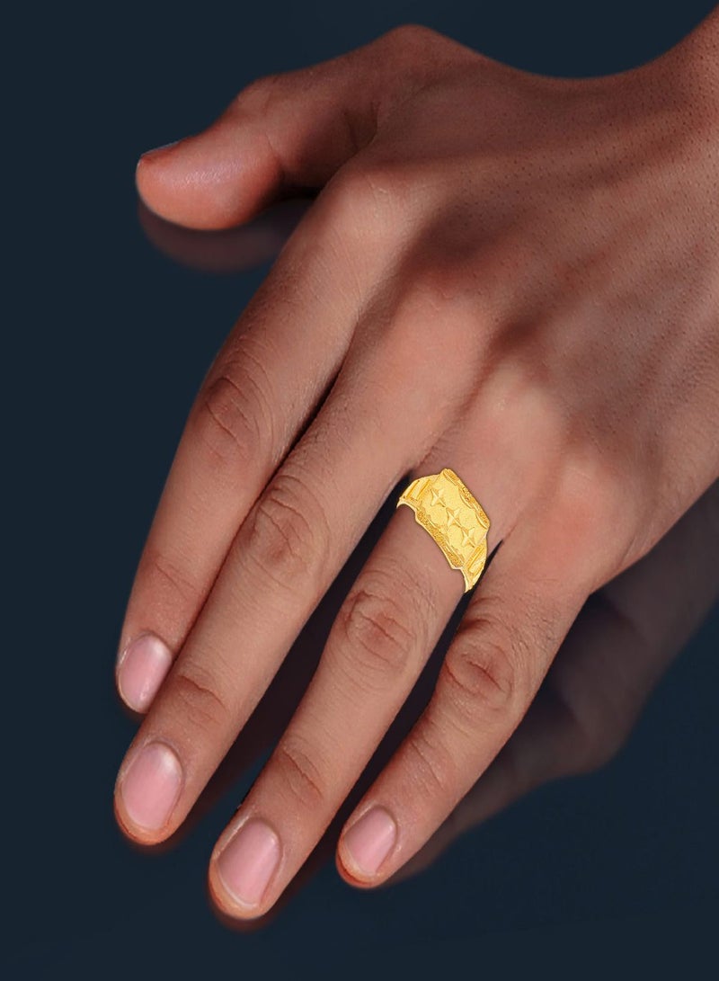 Malabar Gold and Diamonds خاتم من الذهب الأصفر عيار 22 قيراط 916 RG1178398Y21 للرجال  - Image 4