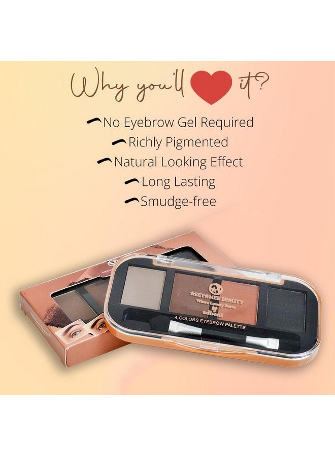 adbeni 4 Colors Eyebrow Palette 9Gm | Natural Color, Long Lasting & Waterproof | Embark A Journey Through Radiant Realms | Infinite Expression Of Timeless Beauty (Shade-01) - Image 3