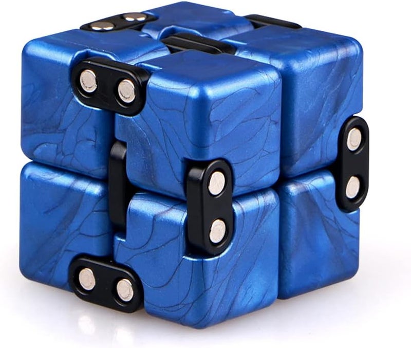 TANCH Magic Crazy Cube Stress & Anxiety Relief Toy Killing Time Fidget Toy for Kids Adults ADD ADHD (Blue) - Image 1