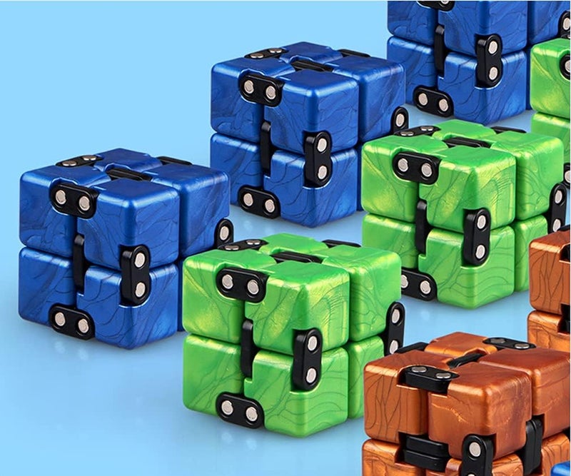 TANCH Magic Crazy Cube Stress & Anxiety Relief Toy Killing Time Fidget Toy for Kids Adults ADD ADHD (Blue) - Image 3