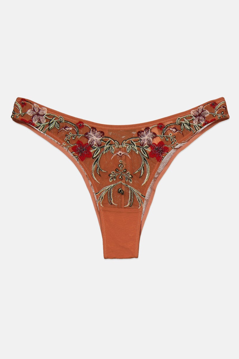 GUESS Women Lace Pull On Panty, Light Brown Combo  - Image 1