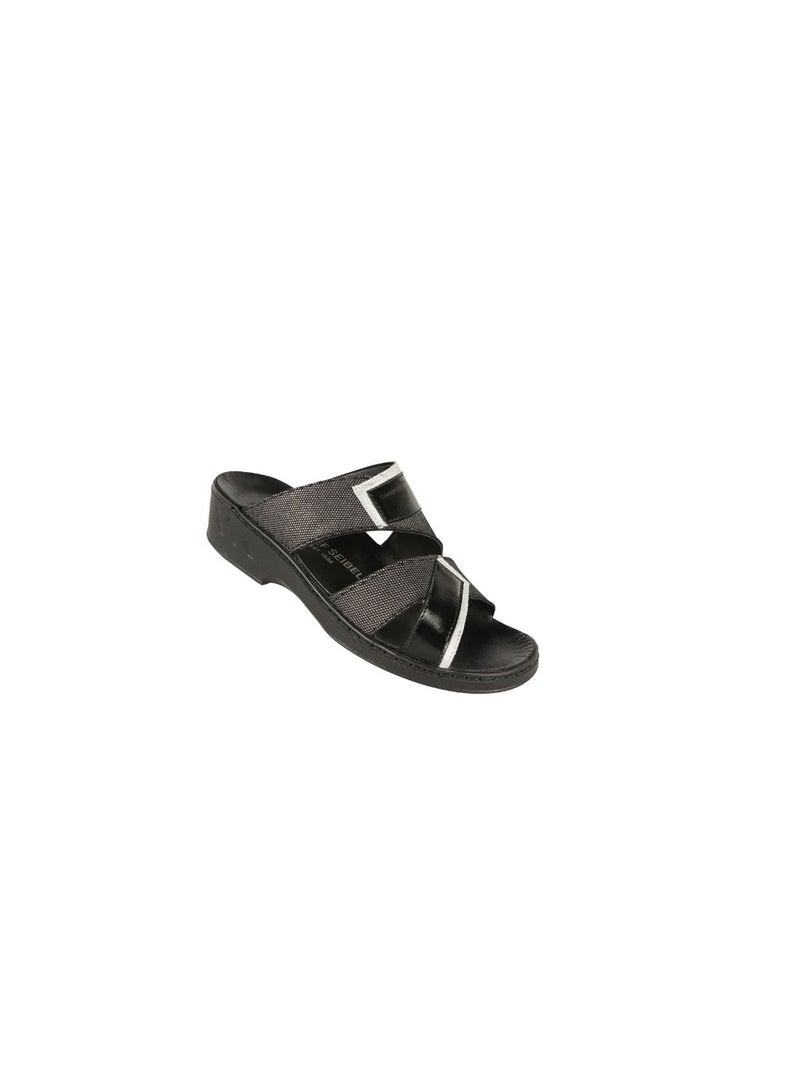 جوزيف سيبل Josef Seibel Ladies Comfort Wedge Sandals 08851AR Black Kombi - Image 1
