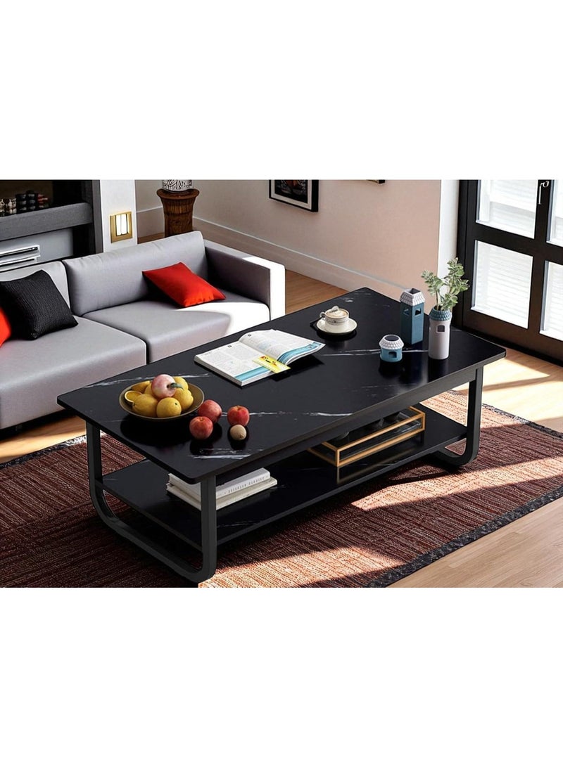 DubaiGallery 2-tier Coffee Table, Indoor Round Sofa Table Living Room Bedroom Hotel Reception Desk Multifunction Accent Table basket table - Image 4