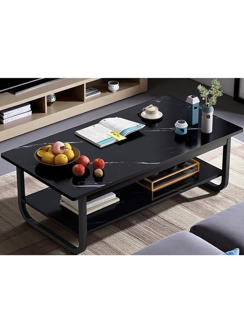 DubaiGallery 2-tier Coffee Table, Indoor Round Sofa Table Living Room Bedroom Hotel Reception Desk Multifunction Accent Table basket table - Image 3