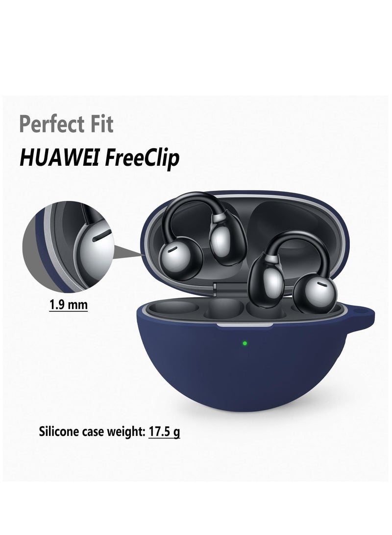 Silicone Case Compatible With Huawei Freeclip - Protective Cover For Headphones -Blue - Image 2