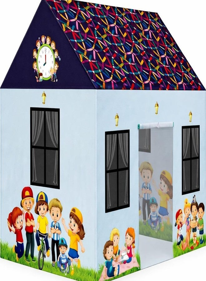 ZIPRON Play Tent House for Kids 2 to 8 Years Boys Girls Foldable Lightweight Indoor Outdoor Children Toy Tent Colorful Kids Playhouse for Home Birthday Gift (Blue Pathshala Tent House) - Image 5