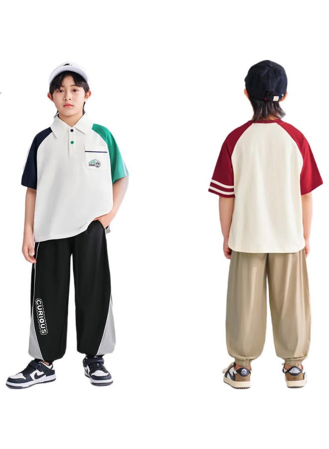 Qq Duck Children'S Clothing, Boys' Mosquito-Repellent Pants, Summer Girls' Long Pants, Youth Clothing, Knitted Mesh Pants, Khaki; 165 - Image 2