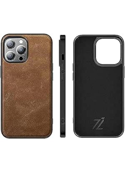 Luxury Leather iPhone Cases - Luxury Phone Case - Elevate Your iPhone with Timeless Elegance - Uncompromising Protection, and Leather Classy Covers - Non-Slip Phone Case (iPhone 11 Pro, Brown)