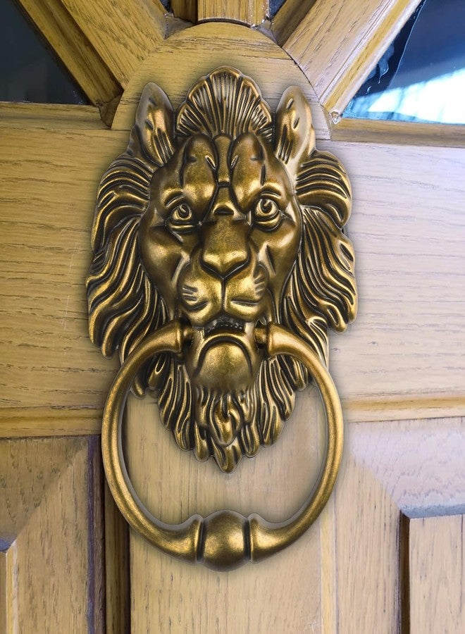 GENHAKON 4 PCS 6.3 Inch Classical Lion Door Knocker, Antique Bronze Lion Door Handle Classical Cabinet Ring Knob Matte Antique Bronze Hardware with Screws, Euro Decorative Door Knocker - Image 5