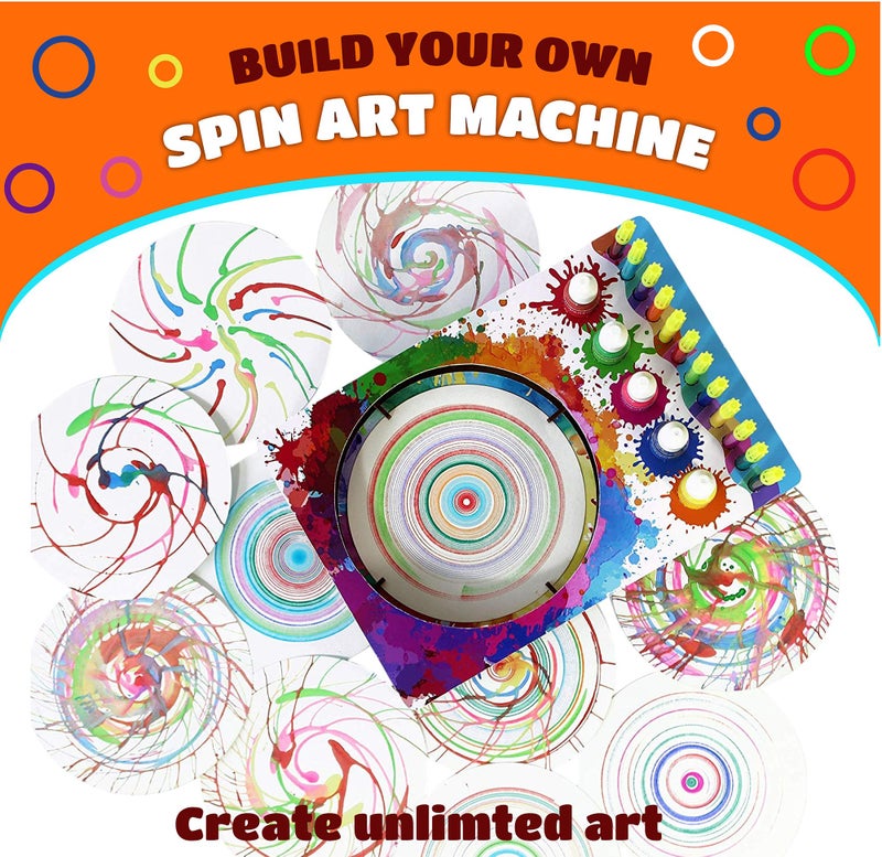 Funvention Spin Art Machine Kit for Kids | DIY STEM Toy with Fun | Build & Create Spinning Arts | Educational Science Toy for Kids Ages 8+ Boys & Girls | Made in India | Birthday Gift - Image 3