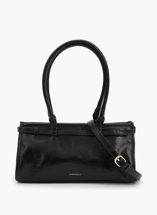 فلورا بيلا من شو إكسبرس Solid Double Handle Shoulder Bag with Detachable Strap