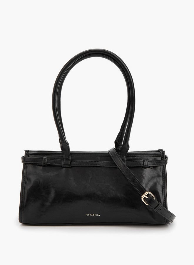 Flora Bella By Shoexpress Solid Double Handle Shoulder Bag with Detachable Strap  - Image 1