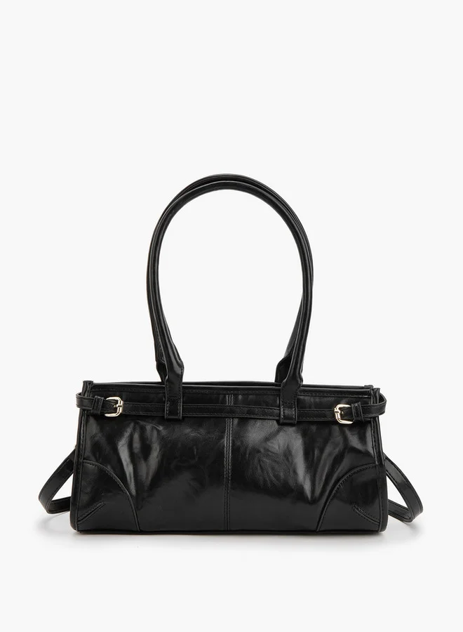 فلورا بيلا من شو إكسبرس Solid Double Handle Shoulder Bag with Detachable Strap