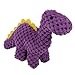 goDog Checkers Just for Me Dinos Bruto Squeaky Plush Dog Toy Chew Guard Technology Purple Mini - Image 3