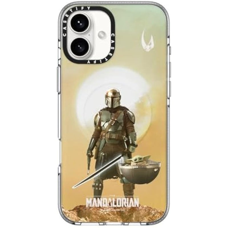 Casetify Clear iPhone 16 Plus Case 【Mandalorian Co-Lab/Not Yellowing / 6.6ft Drop Protection/Compatible with Magsafe】 - A Clan of Two Case - Clear - Image 1