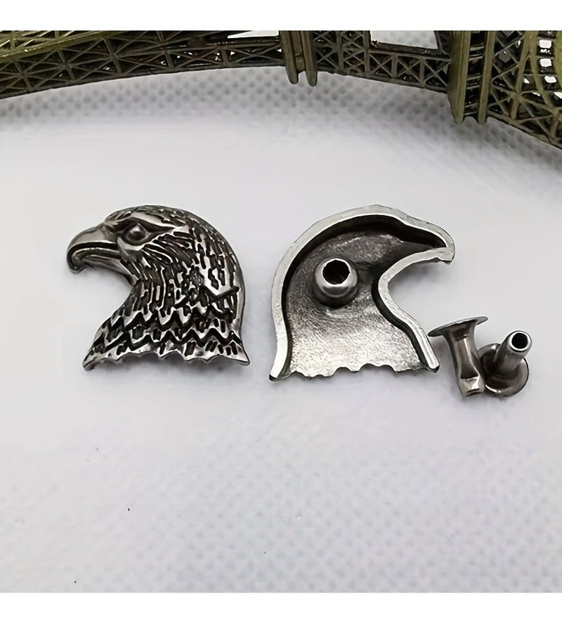 Vintage Eagle Pattern Clothing And Leather Additions Includes Bags Belts Antique Silver Studs 5 Set - Image 2