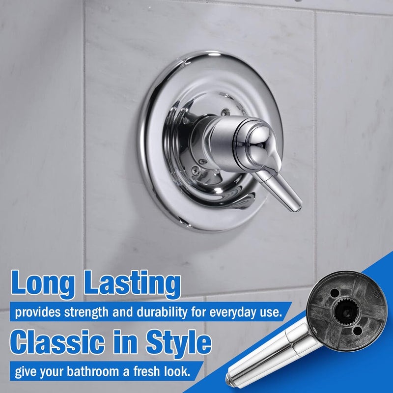 Enhon Lever Handle Replacement for 10424, Single Lever Handles Kit Compatible with Delta Series 1700 Monitor Tub and Shower Faucets, 5 in H X 2 in W Faucet Handle, Chrome (1 Pack) - Image 4