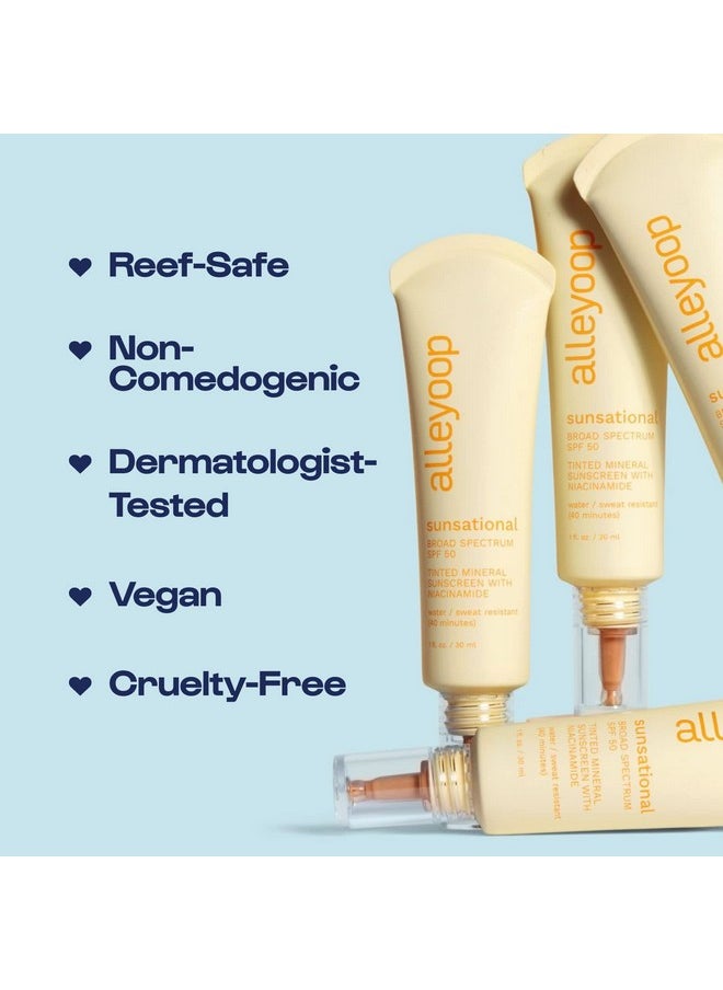 ALLEYOOP - Sunsational Tinted Moisturizer Sunscreen For Face Broad Spectrum Spf 50 100% Mineral Sunscreen With Niacinamide & Jojoba Protects Hydrates And Soothes Skin Vegan Crueltyfree Aurora - Image 1