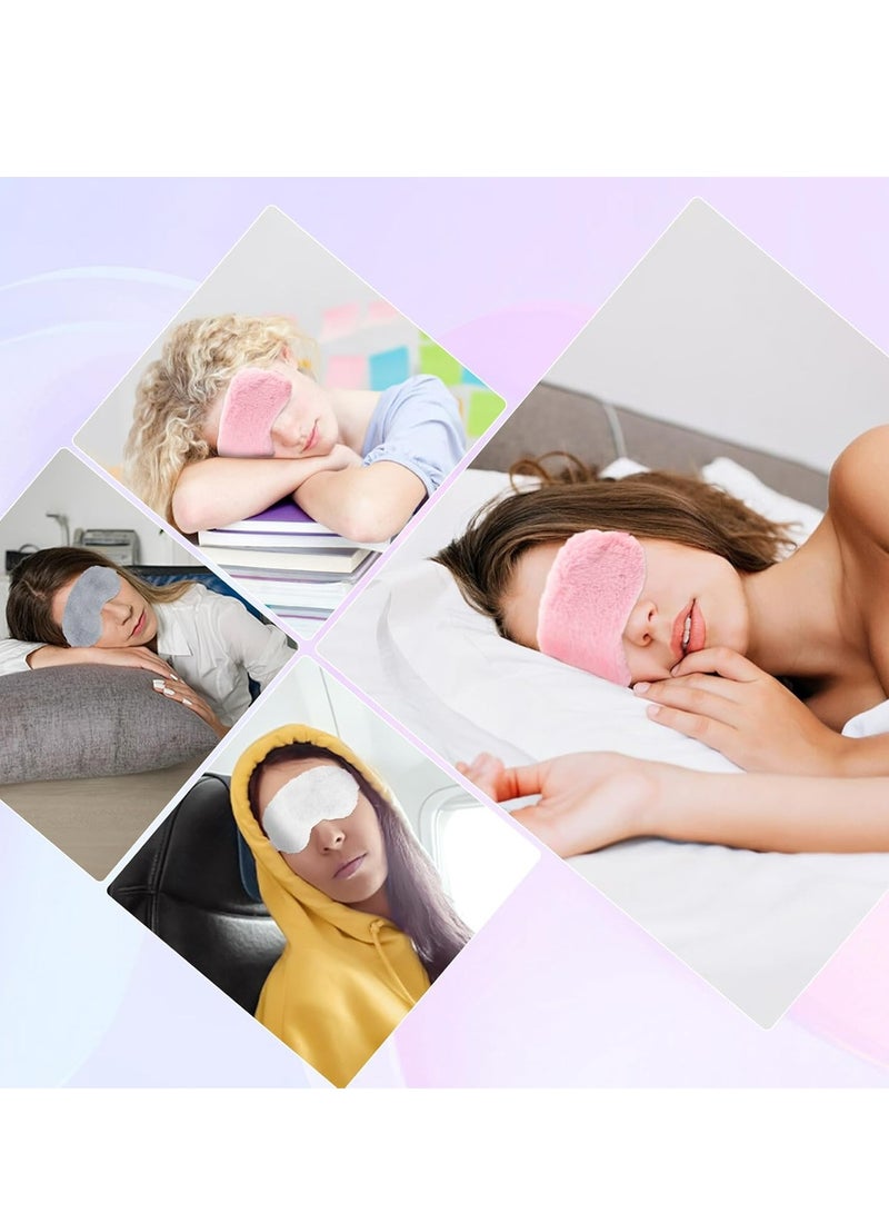 إسكدنيا 6 قطعة مخطط مخيم للنوم للعين مخفي العين للنوم مغلف العين للنساء والرجال هدية للسفر - Image 4